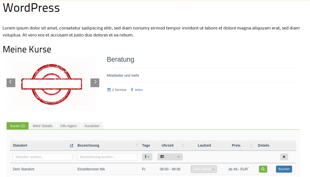 WordPress® Kursmodul